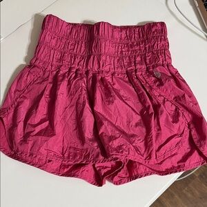 Free People Movement Smocked Waist Pink Bubble Shorts Small